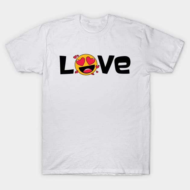 Love with smiley heart eyes T-Shirt by defytees